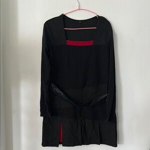 Rien ne se perd… tout se crée Black and Red Long Sleeve Dress